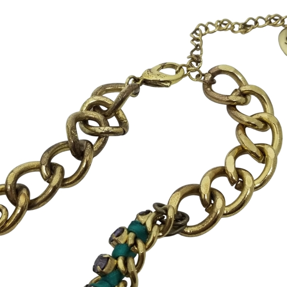 BETSEY JOHNSON RHINESTONE ENCRUSTED OWL STATEMENT NECKLACE & BRACELET SET - Picture 5 of 12